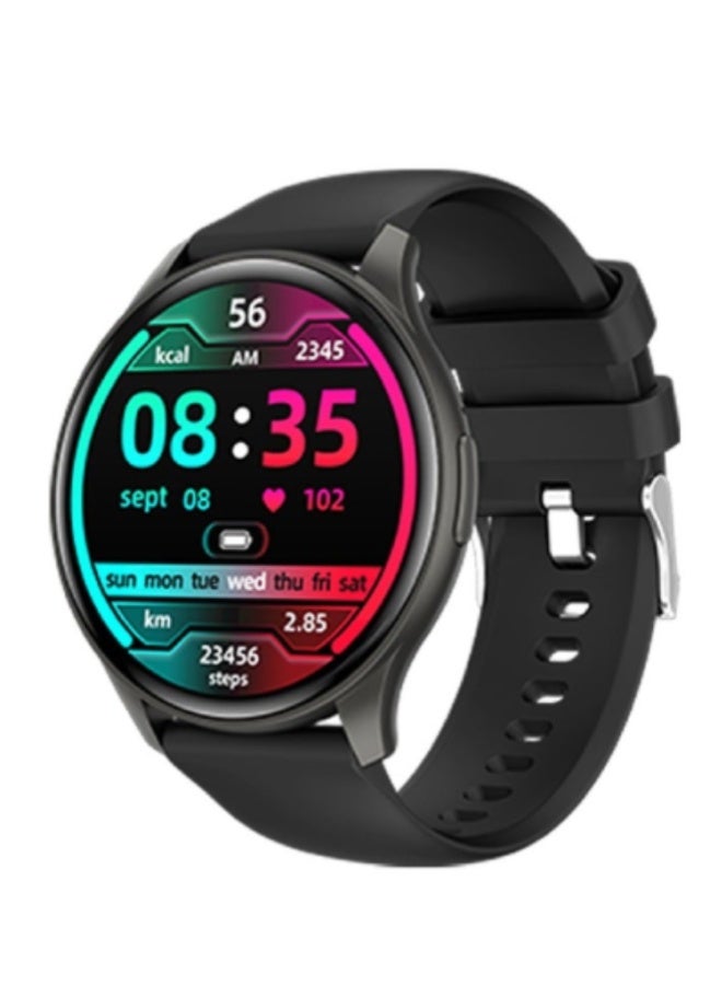 AROAQ ZW60 Smart Watch – 1.43" AMOLED HD Display, Bluetooth Calling, Fitness Tracker, SpO2 & BP Monitoring, IP68 Waterproof, Men & Women - Black - Image 1