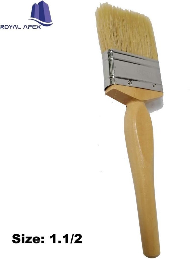 Royal Apex Paint Brushes Long Quality Bristles/Comfortable Wooden Handle For All Types Of Painting (1 1/2 Inch)  - Image 2