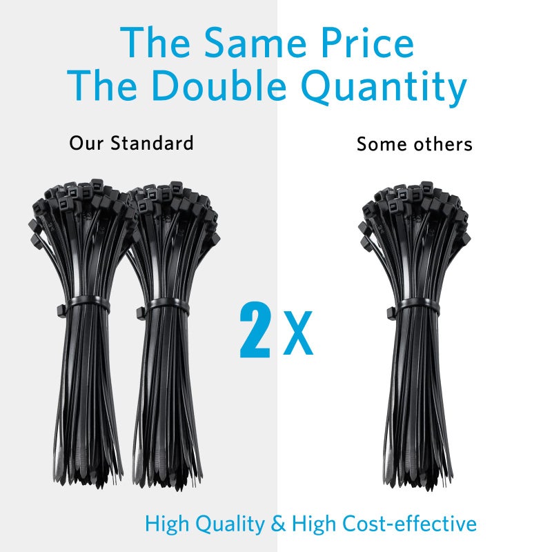 TANTTI Zip Ties 4 Inch  Small Zip Ties With 18 Lb Tensile Strength  Black  200 Pack  By Tantti Supply - Image 3