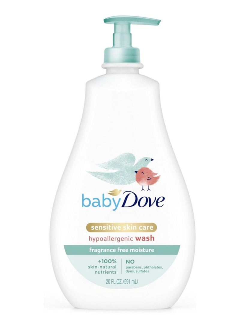 دوف غسول مرطب للبشرة الحساسة من بيبي دوف، من الرأس إلى القدمين، 400 مل - Image 1