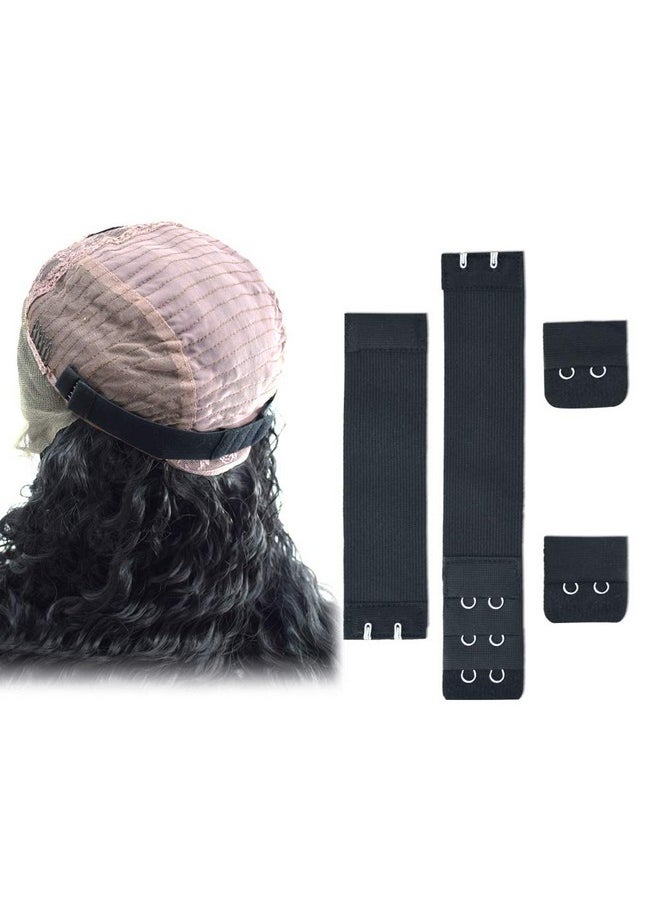 Dreamlover Elastic Bands For Wig, Adjustable Wig Strap To Secure Wig, Wig Band With Hooks For Sewing, 4 Sets  - Image 2