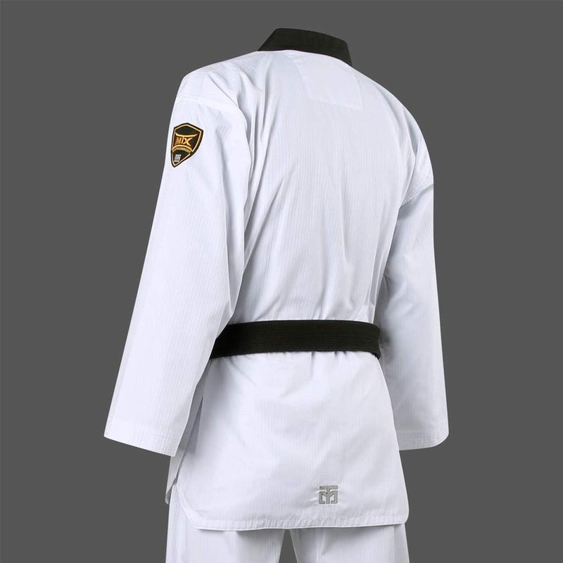 Mooto Korea Taekwondo MTX S2 Uniform Black BK V-Neck Dobok White Uniforms Tae Kwon Do MMA Martial arts Karate WT Logo - Image 2