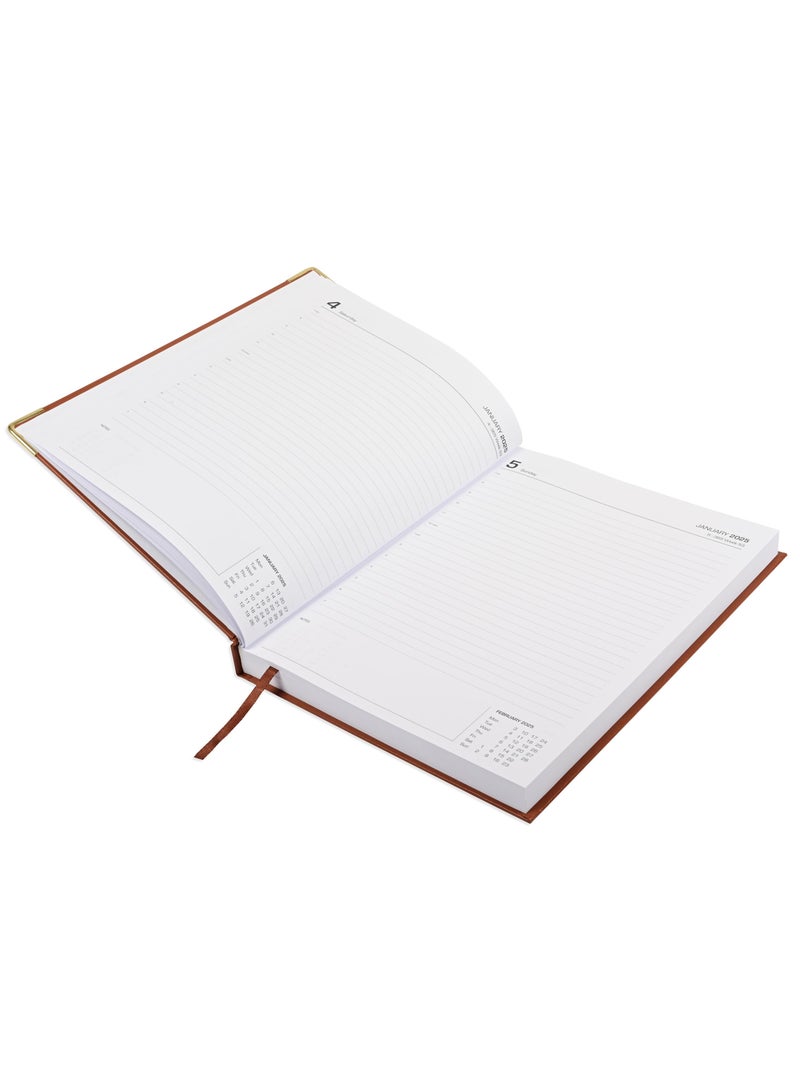FIS Executive Daily Diary 2025 (English) Brown - FSDI88E25BR - Image 2