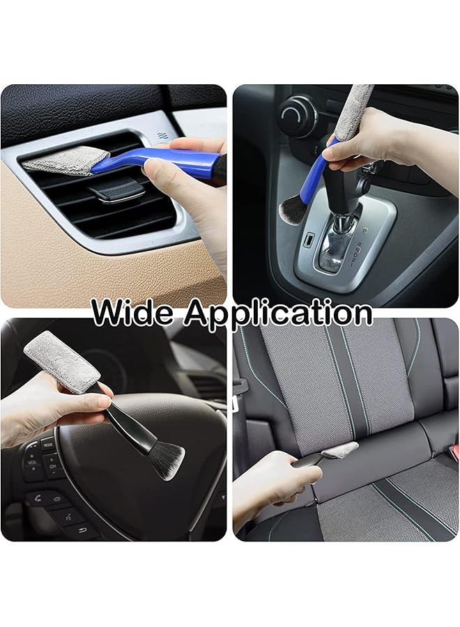 Goodern 2 Pcs Double Head Brush For Car Cleaning,Interior Car Cleaner 2 In 1 Car Duster Car Cleaning Brush,Portable Auto Detailing Tools Car Dust Brush For Cleaning Screen Air Vent Dashboard-Black - Image 5