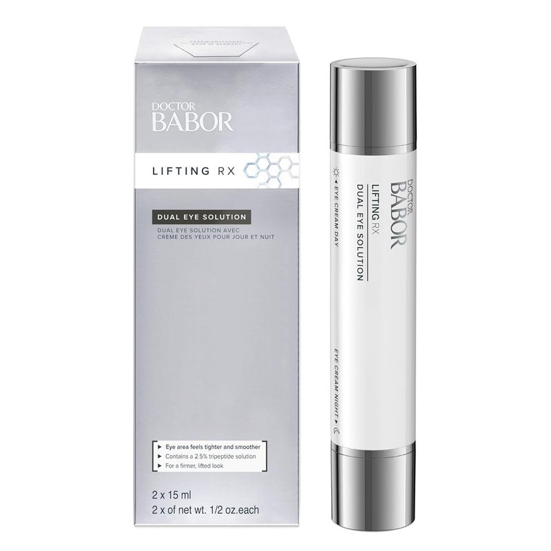 Babor DOCTOR BABOR Lifting Rx Dual Eye Solution Morning  Night Eye Cream Day Boost Complex Smooths  Firms Night Recharge Complex Reduces Dark Circles  UnderEye Bags Target Crows Feet  Wrinkles