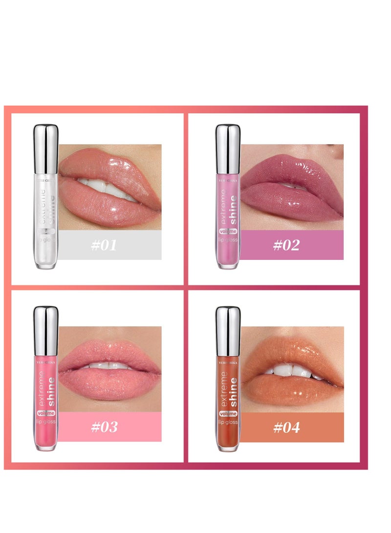 SYOSI 6PCS Pearlescent Glitter Liquid lip gloss Set Diamond Shimmer Metallic Lip stains Makeup Kit，Shimmer Liquid Jelly Lipstick Glossy Finish Lip Plumping Lip Oil Gloss Care - Image 3