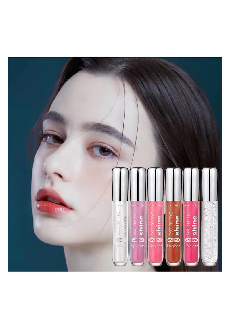 SYOSI 6PCS Pearlescent Glitter Liquid lip gloss Set Diamond Shimmer Metallic Lip stains Makeup Kit，Shimmer Liquid Jelly Lipstick Glossy Finish Lip Plumping Lip Oil Gloss Care - Image 4