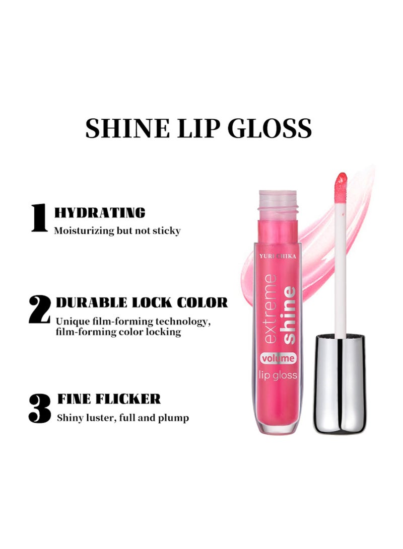 SYOSI 6PCS Pearlescent Glitter Liquid lip gloss Set Diamond Shimmer Metallic Lip stains Makeup Kit，Shimmer Liquid Jelly Lipstick Glossy Finish Lip Plumping Lip Oil Gloss Care - Image 5