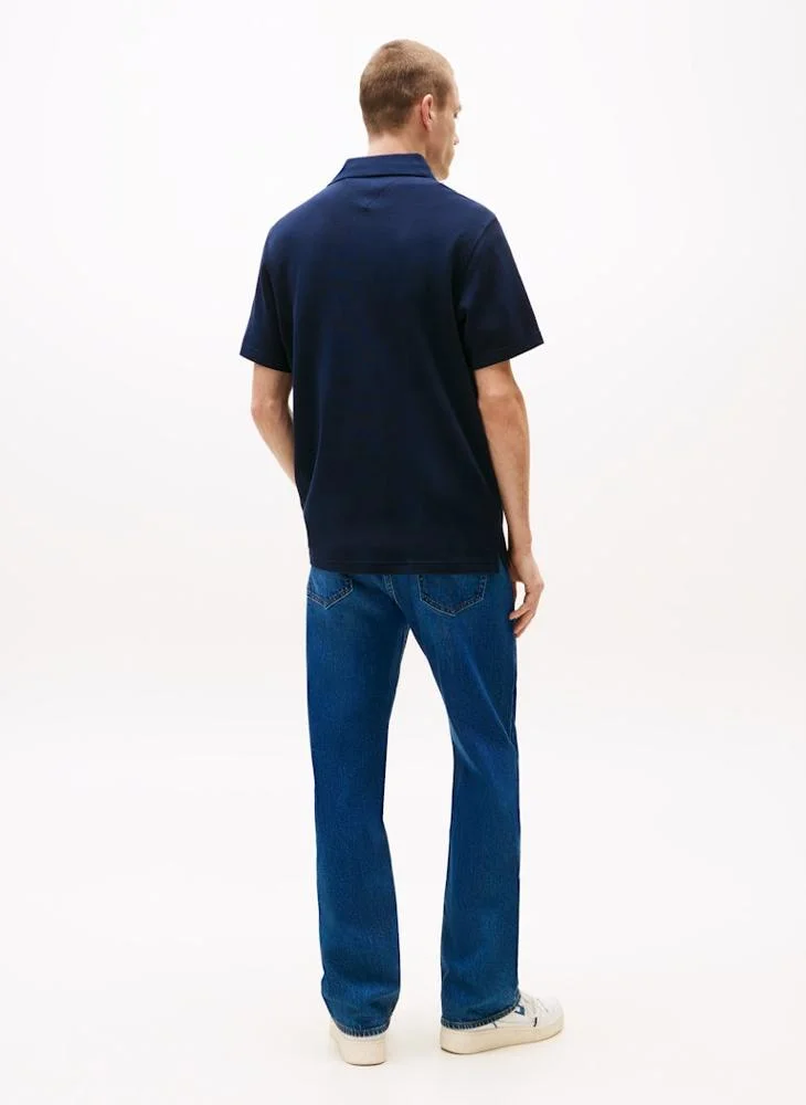 TOMMY JEANS Monogram Cotton Short Sleeve Polo