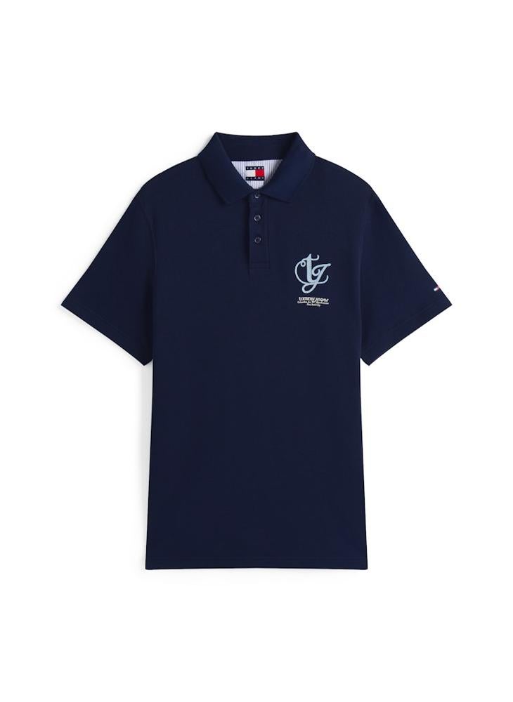 TOMMY JEANS Monogram Cotton Short Sleeve Polo - Image 4