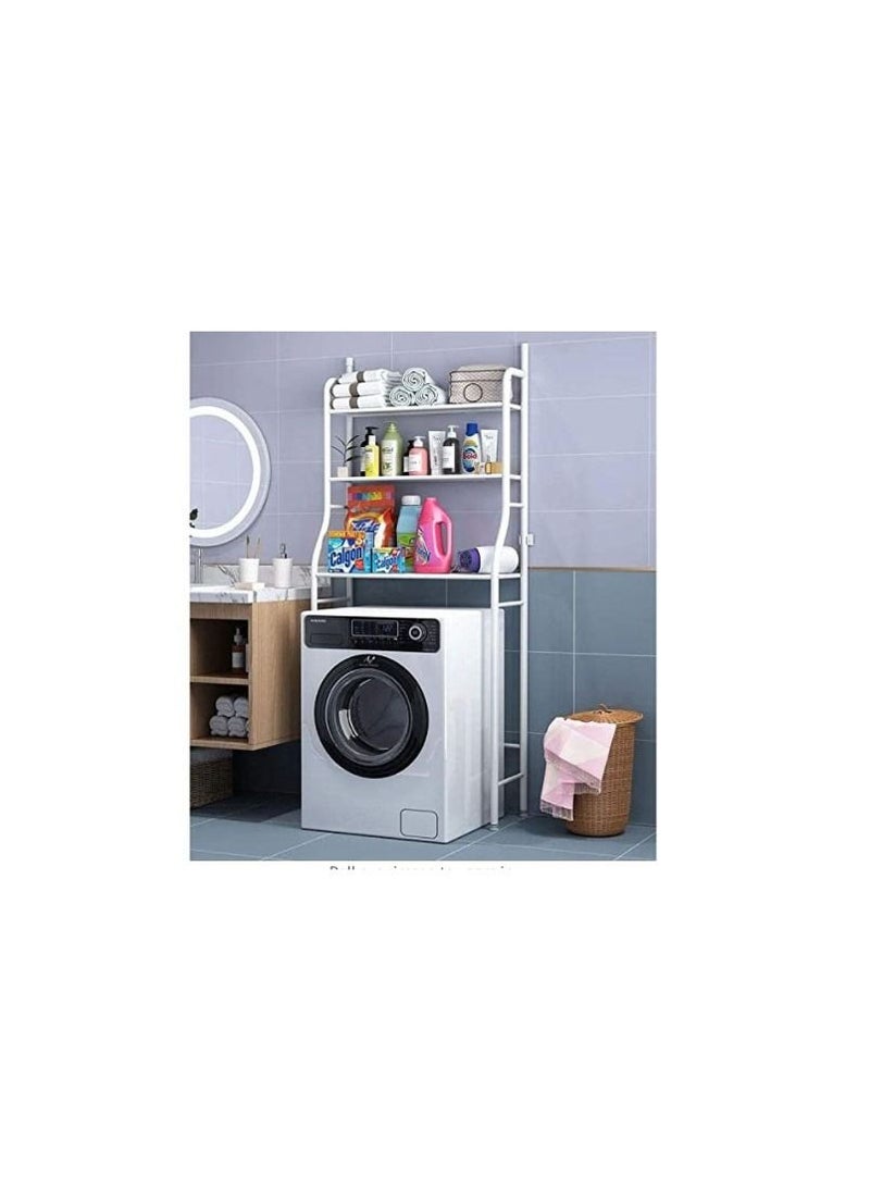 Cool Baby COOLBABY 3 Shelf Bathroom Space Saver,Over The Toilet Rack,Bathroom Corner Stand Storage Organizer Accessories,The Washing Machine,Bathroom Tower Shelf，（White2） - Image 2