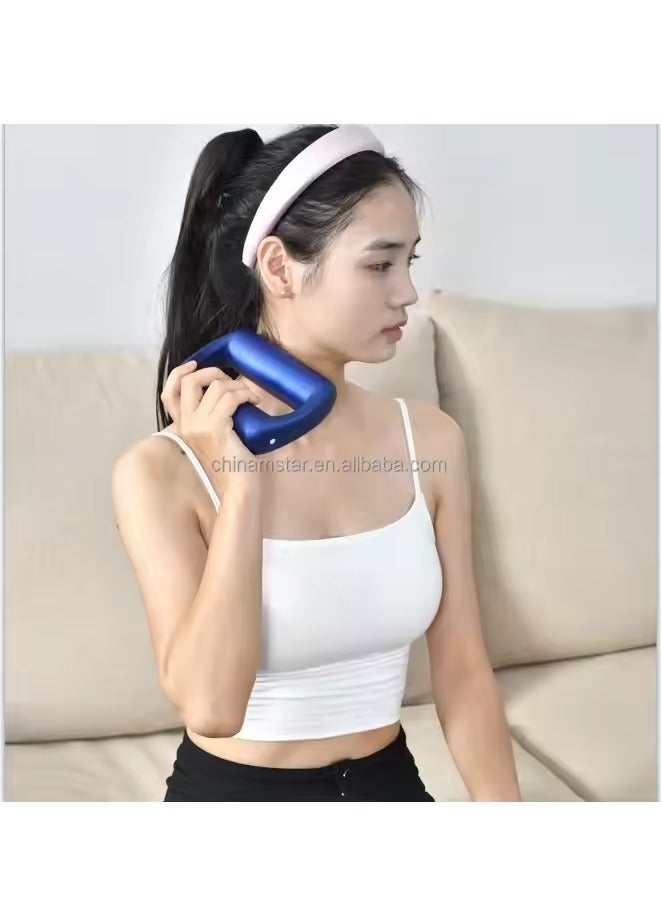 An electric massage device with a fixing belt to massage the back, waist, and thighs. Comfortable and portable design, multi-colored - Image 4