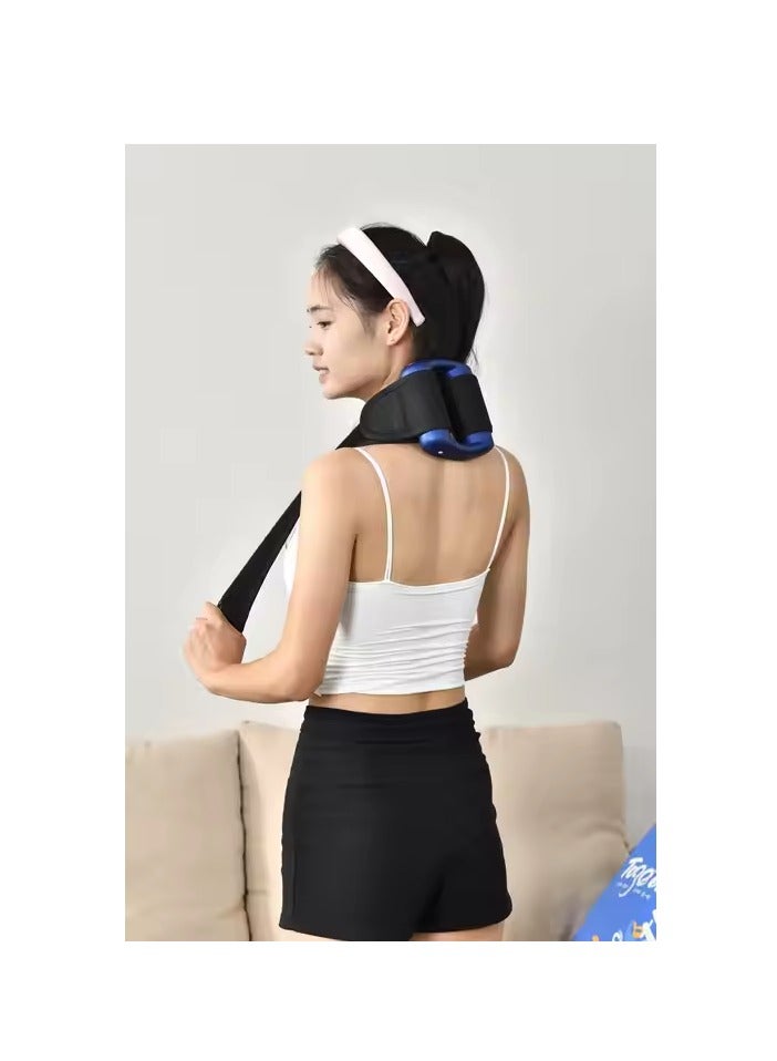 An electric massage device with a fixing belt to massage the back, waist, and thighs. Comfortable and portable design, multi-colored - Image 2