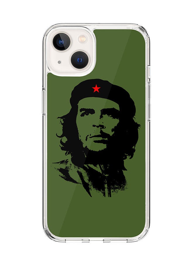 Stylizedd Classic Clear Case for Apple iPhone 14 Hybrid Soft Case Flexible Edges Anti Drop TPU PC Gel Thin Transparent Cover [ Designed for Apple iPhone 14 ] - Che Guevara Full Print  - Image 1