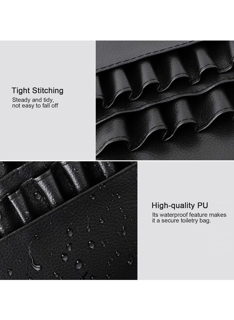SYOSI SYOSI Makeup Brush Bag, Portable Makeup Brush Belt Makeup Brush Waist Multi Pockets Make-Up Tool for Salon & Travel & Home  - Image 3