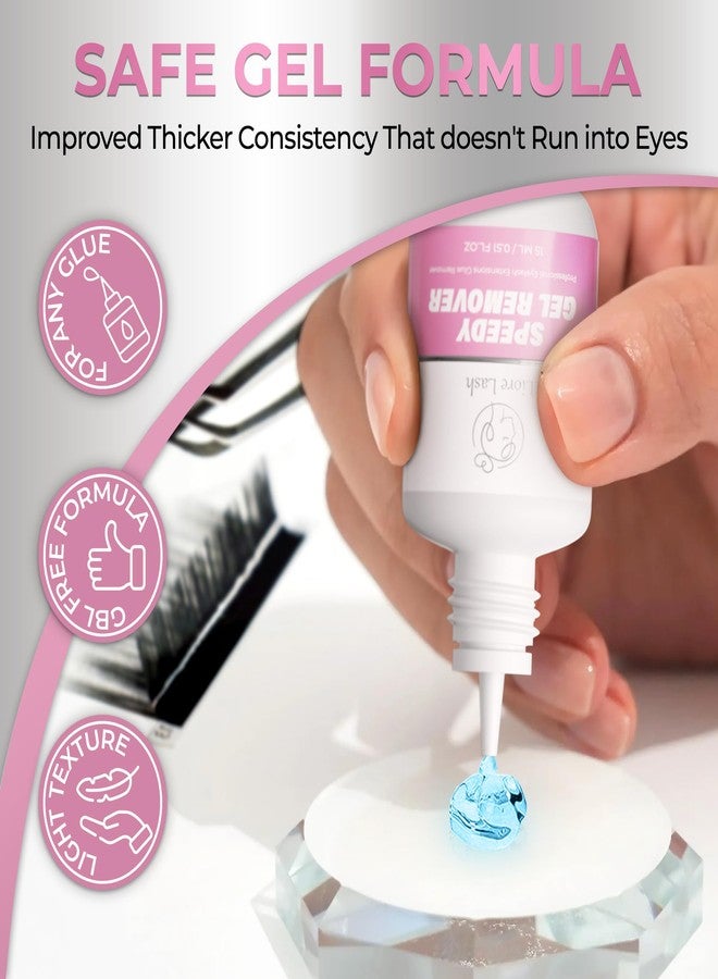 Liore Lash Speedy Gel Remover for Lash Extensions Liore Lash/Fast Lash Remover for Eyelash Extension Glue/60 Sec Dissolution Time/GBL Free Lash Debonder/Lash Glue Remover Professional Tech Salon Supplies (15 ml) - Image 4