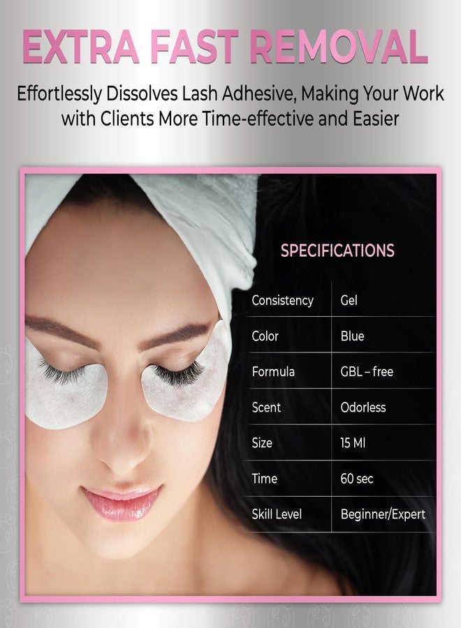 Liore Lash Speedy Gel Remover for Lash Extensions Liore Lash/Fast Lash Remover for Eyelash Extension Glue/60 Sec Dissolution Time/GBL Free Lash Debonder/Lash Glue Remover Professional Tech Salon Supplies (15 ml) - Image 5
