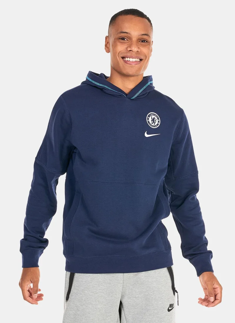 Nike Men's Chelsea F.C. Travel Fleece Football Hoodie