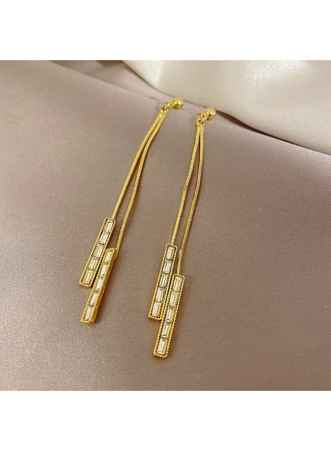 Goolsky أقراط س925 فضة استرلينية طويلة بتصميم ذيل السمكة – مجوهرات عصرية بسيطة للنساء - Image 4