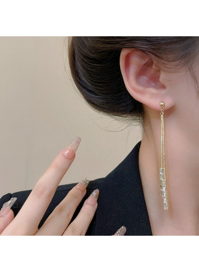 Goolsky أقراط س925 فضة استرلينية طويلة بتصميم ذيل السمكة – مجوهرات عصرية بسيطة للنساء - Image 2