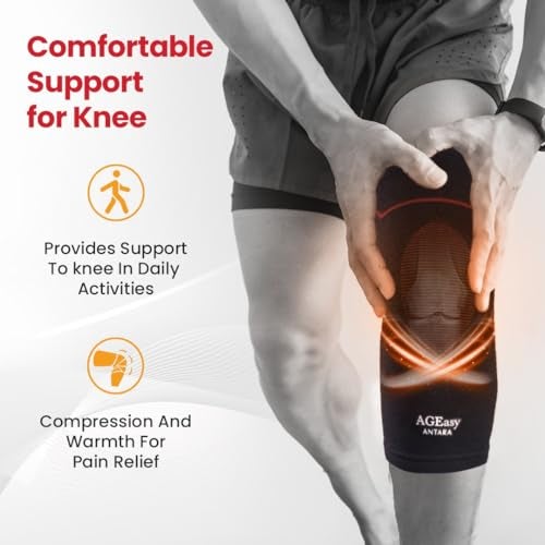 AGEasy (Max Group Comfort Knee Cap For Pain | Knee Support For Men And Women | Inner Cotton Lining For Skin Comfort | Anti-Slip Design | 4-Way Stretch | Knee Caps For Women And Men (XXL) - Image 3