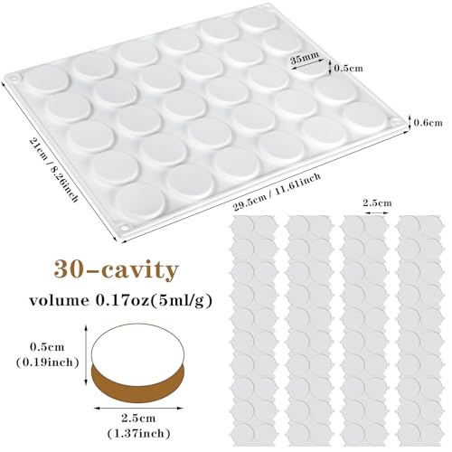 Prudiut Wax Seal Kit for Wax Seal Stamp 30Cavity Wax Seal Mold and 360 Pcs Double Sided Adhesive Wax Seal Stickers for DIY Craft - Image 3