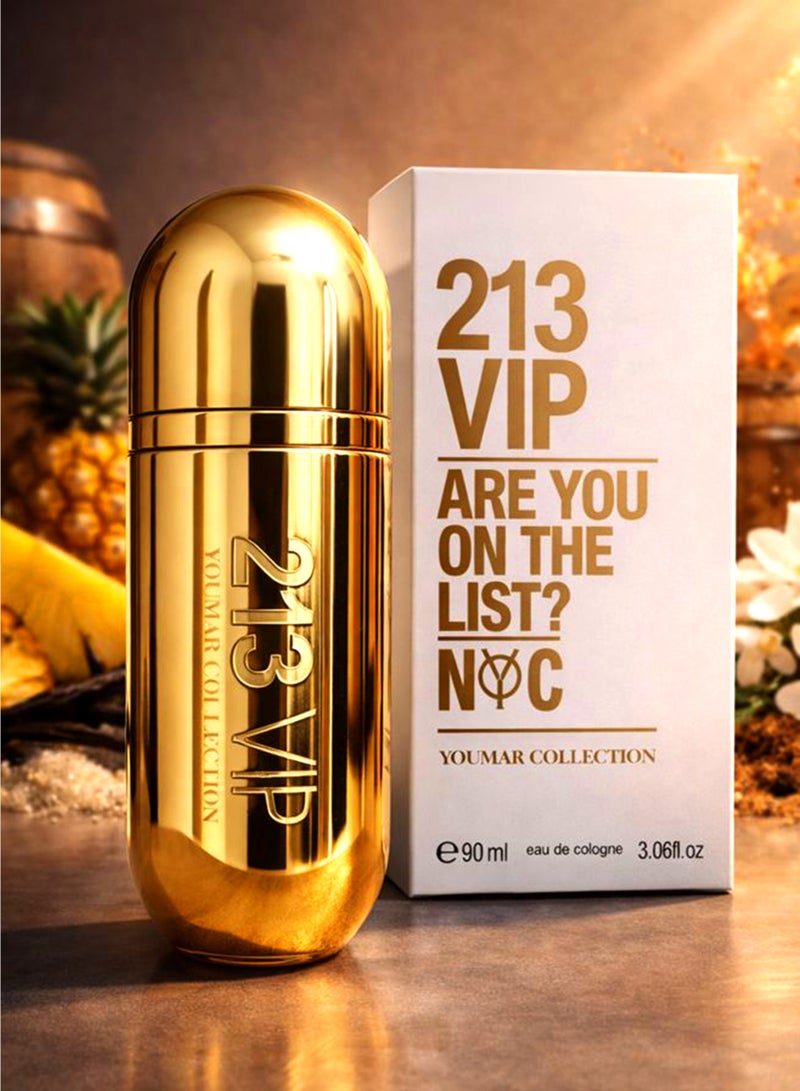 يومار عطر فانيليا نسائي من مجموعة يومار 213 VIP رقم 1300، 90 مل | عطر فاخر للنساء برائحة الفانيليا الحلوة والفواكه والزهور البيضاء | أفضل عطر للنساء - Image 1