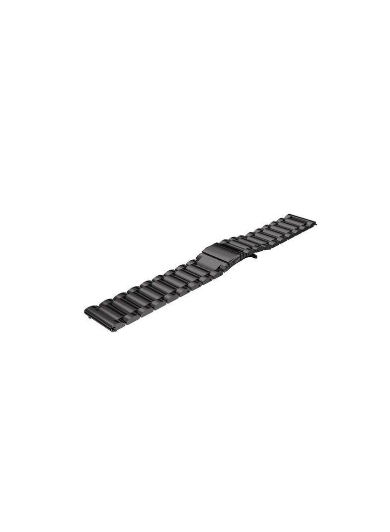Quick Release Stainless Steel Metal Replacement Straps 20mm Compatible With For Xiaomi Mibro Lite Smartwatch (Black) - Image 5