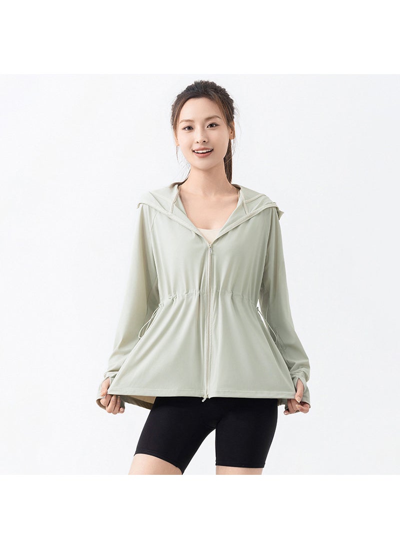 Generic UV Protective Sunscreen Jacket for Women light green 