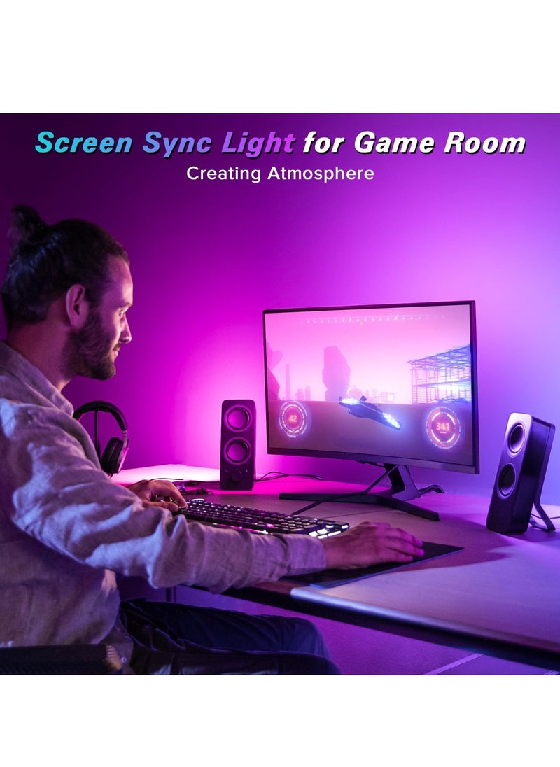 Generic - RGB Backlight for 27 Inches Computer Monitor, Yakiter LED Strip Light Sync with Screen Color & Music for Games Movies etc, Software Control, USB Powered - Image 1