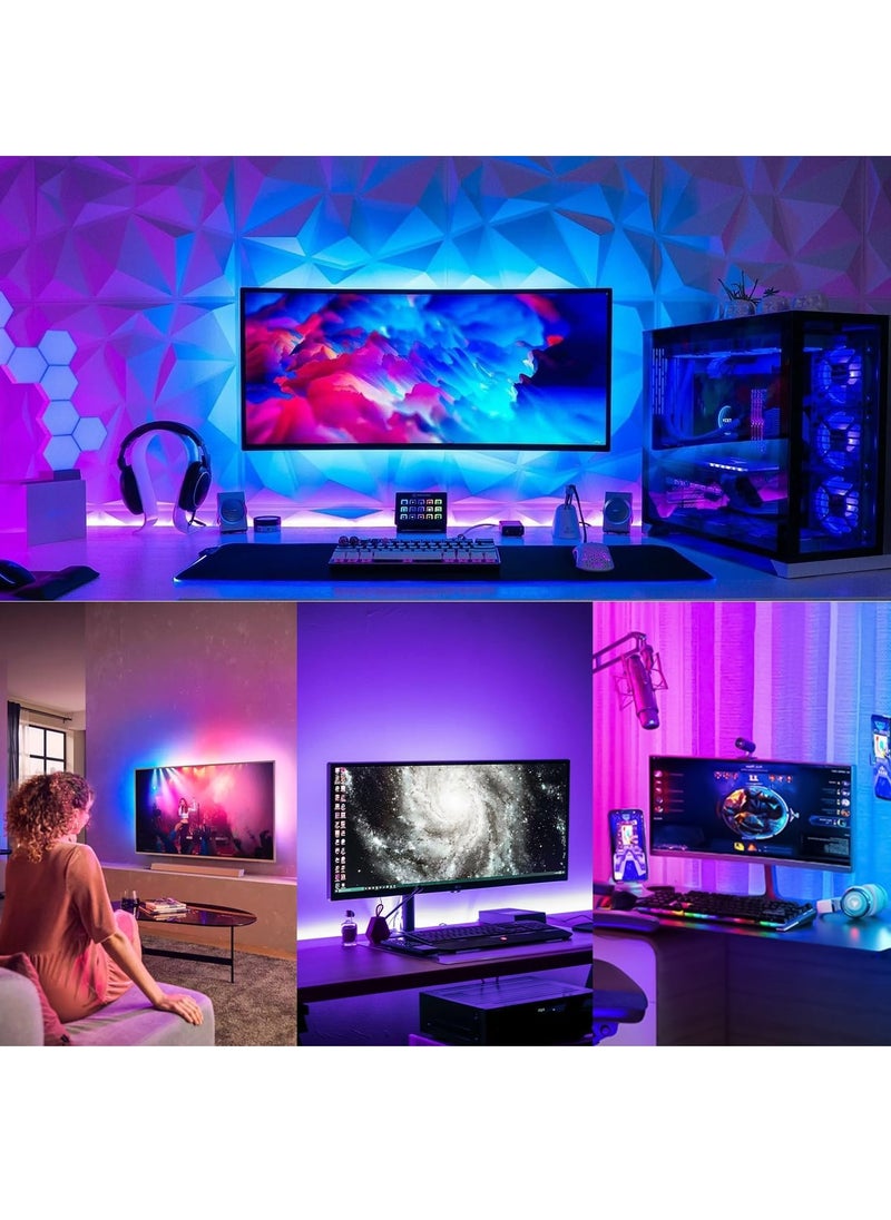 Generic - RGB Backlight for 27 Inches Computer Monitor, Yakiter LED Strip Light Sync with Screen Color & Music for Games Movies etc, Software Control, USB Powered - Image 1