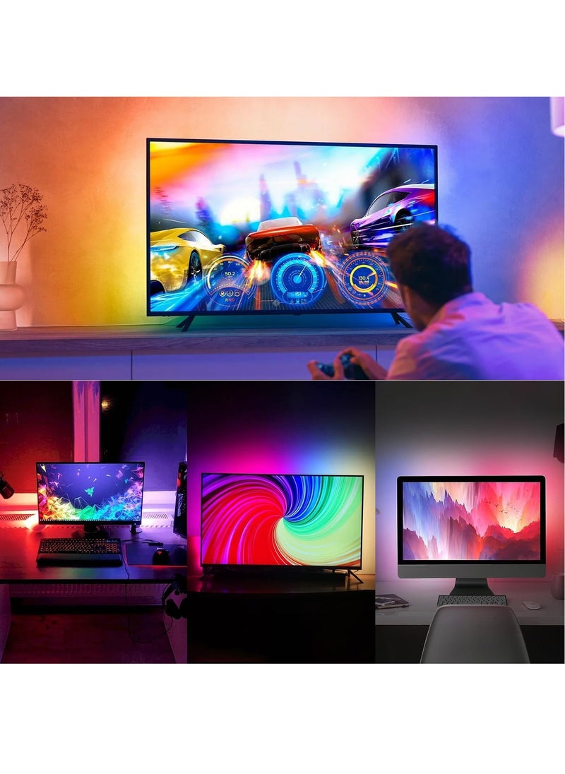 Generic - RGB Backlight for 27 Inches Computer Monitor, Yakiter LED Strip Light Sync with Screen Color & Music for Games Movies etc, Software Control, USB Powered - Image 1