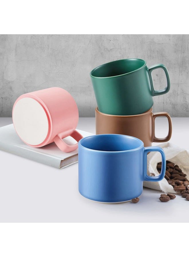 Vobaga Coffee Mug 11 oz Tea Cup with Flat-Bottom Warming Coffee Milk for Office and Home Valentine's Day Gift(Green) - Image 2