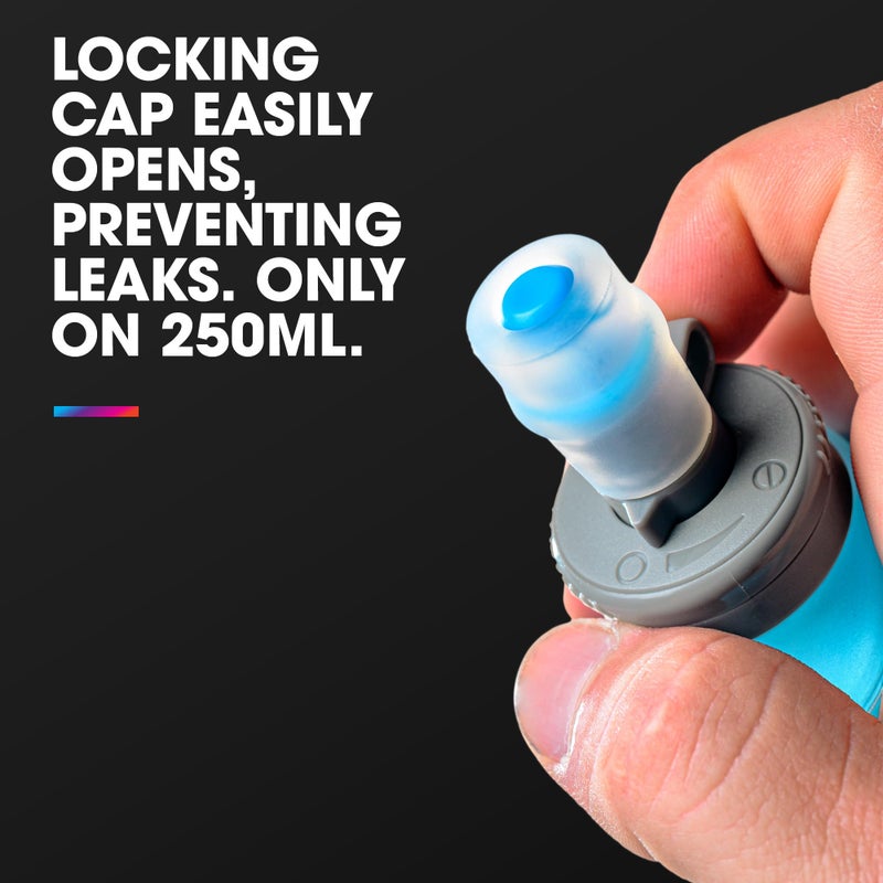 HydraPak SoftFlask 250ml 2-Pack - Collapsible Nutrition Flask - BPA Free, Easy Open Locking Cap, Foldable, Lightweight - Image 3