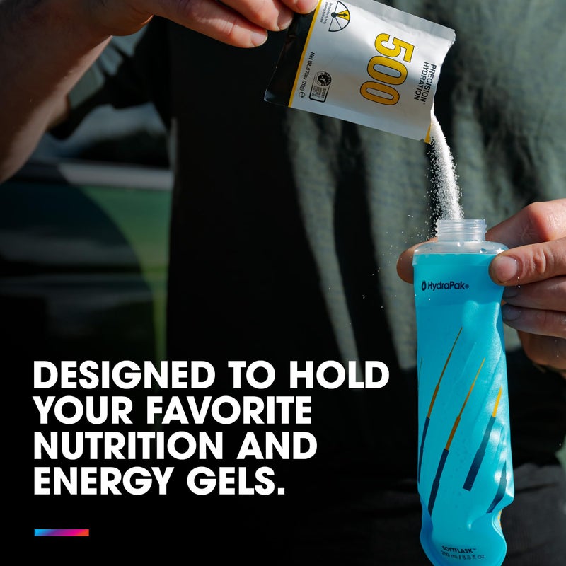 HydraPak SoftFlask 250ml 2-Pack - Collapsible Nutrition Flask - BPA Free, Easy Open Locking Cap, Foldable, Lightweight - Image 2