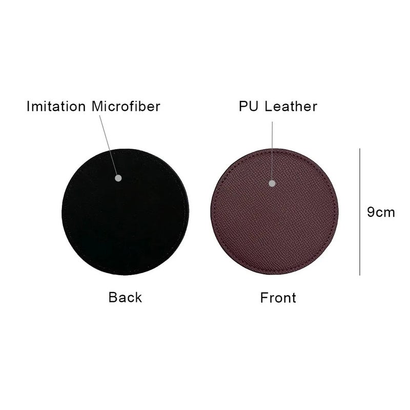 Y&D Round Table Soft PU Leather Coasters – Colorful Epsom Drink Coaster Set for Tea & Coffee Cups with Promotional Printing, Non-Slip Blank Mat for Home & Office - Image 5