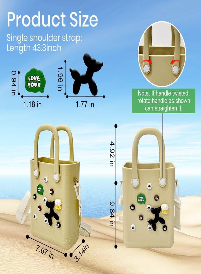 PALAY® Fashion Phone Bag Handbag Small Handbag with Shoulder Strap Waterproof EVA Fun Cartoon Hand Bag Beach Bag Folding Handle Design Small Handbag Crossbody Bag Gift for Girls, 15x7x20cm - Image 2