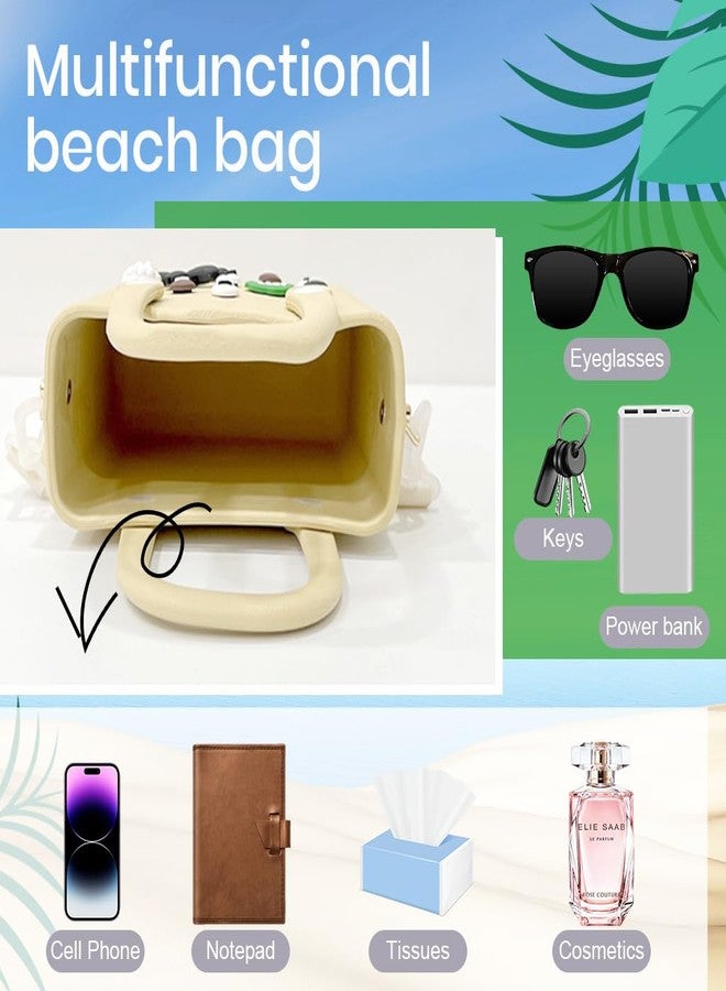 PALAY® Fashion Phone Bag Handbag Small Handbag with Shoulder Strap Waterproof EVA Fun Cartoon Hand Bag Beach Bag Folding Handle Design Small Handbag Crossbody Bag Gift for Girls, 15x7x20cm - Image 4