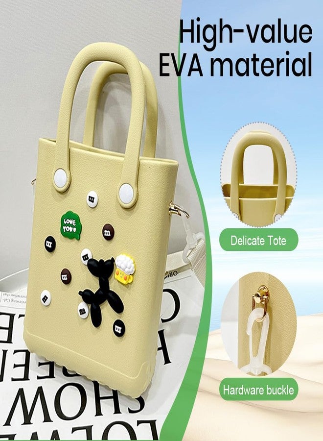 PALAY® Fashion Phone Bag Handbag Small Handbag with Shoulder Strap Waterproof EVA Fun Cartoon Hand Bag Beach Bag Folding Handle Design Small Handbag Crossbody Bag Gift for Girls, 15x7x20cm - Image 5