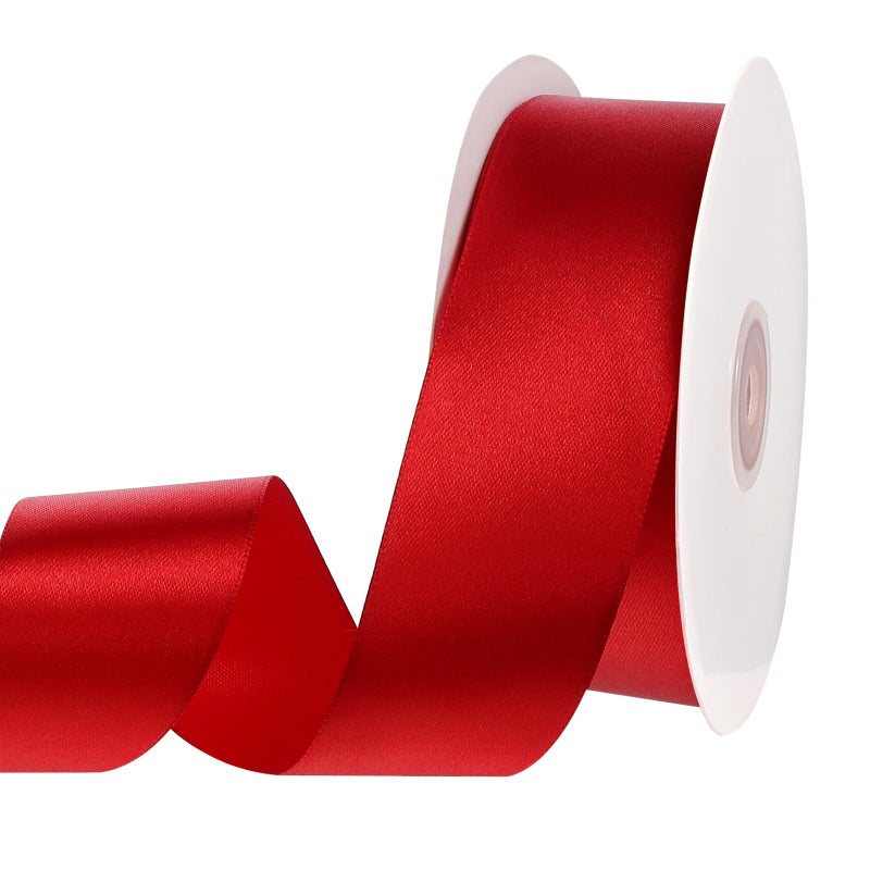 Red Ribbon 60 Yards 112 Inch Valentine Ribbon Red Satin Ribbons for Valentines Day Gift Wrapping Handmade Roses Wall Dorm Decor Bows Crafts Flower Bouquet Wedding Party