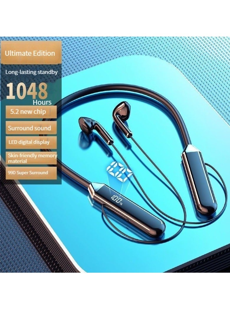 جيليز سماعات رأس لاسلكية بلوتوث رياضية، نصف أذن، عالمية، طويلة جدًا، احتياطية، أسود - Image 1