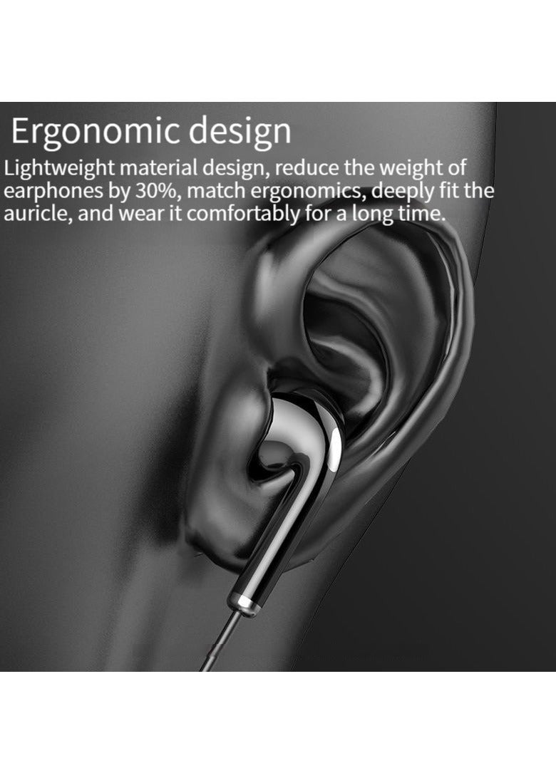 جيليز سماعات رأس لاسلكية بلوتوث رياضية، نصف أذن، عالمية، طويلة جدًا، احتياطية، أسود - Image 3