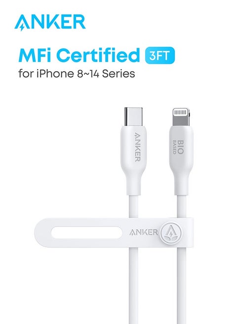 USB-C to Lightning Cable, 541 Cable (Phantom , 3ft), MFi Certified, Bio-Based Fast Charging Cable for iPhone 14/14 Plus/14 Pro/14 Pro Max/13/12/11/X Series (Charger Not Included)