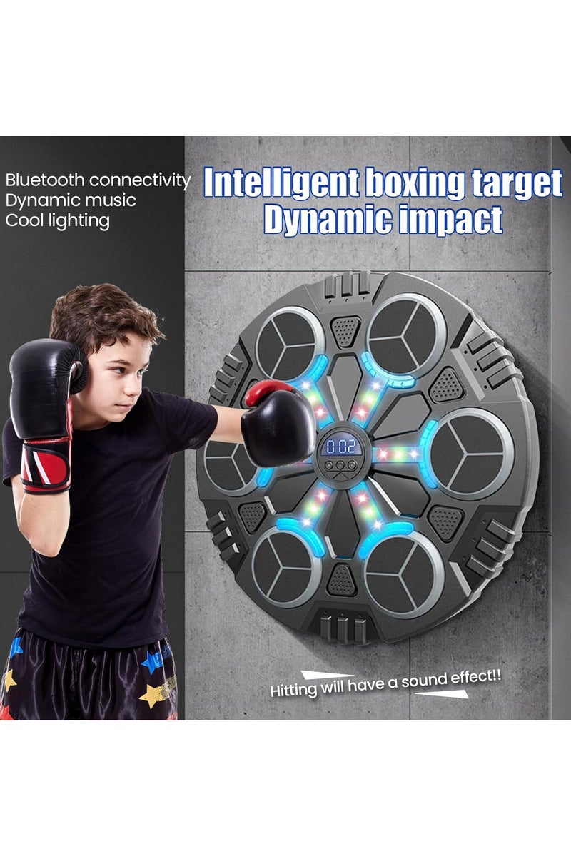 آلة ملاكمة موسيقية ، آلة ملاكمة مثبتة على الحائط مع قفازات ملاكمة، 3 سرعات وإضاءة LED، آلة ملاكمة موسيقية ذكية بتقنية البلوتوث، آلة ملاكمة... - Image 4