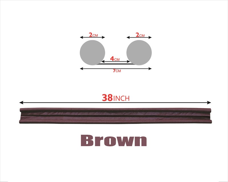 GLUN® Door Bottom Sealing Guard for Home, Office, Hotel Reduce Noise, Insects, Wind Dust Weather from Outside Brown in Color Pack of 3 - Image 4