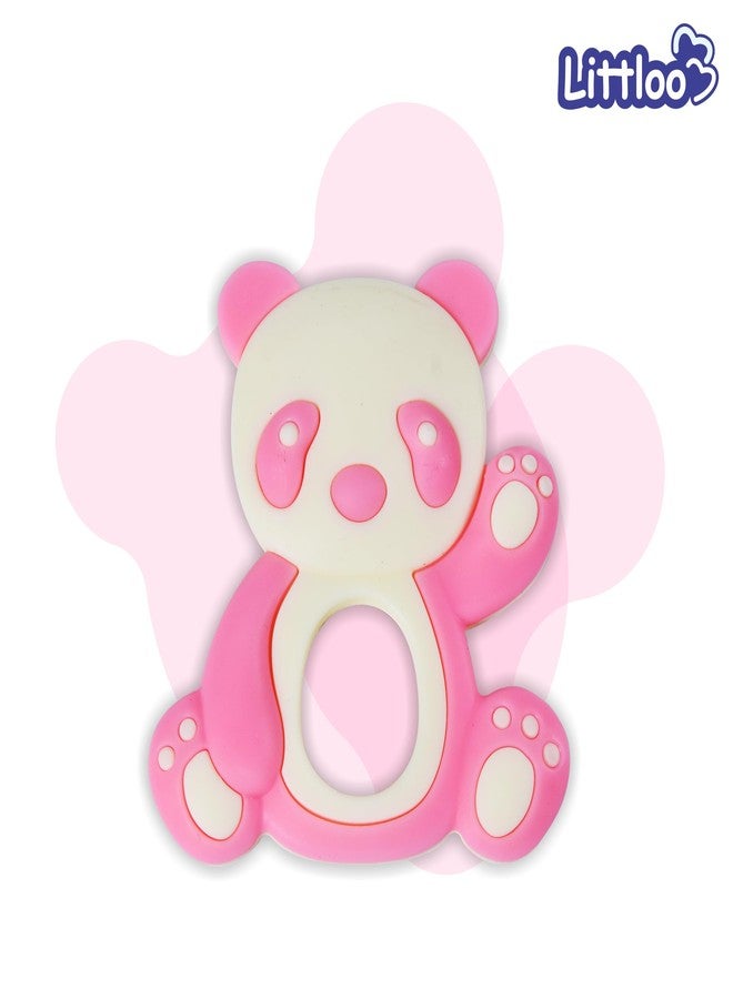 Littloo: Littloo Baby Teether : Delightful, Natural Relief for Tiny Gums (Panda Pink PO1) - Image 2