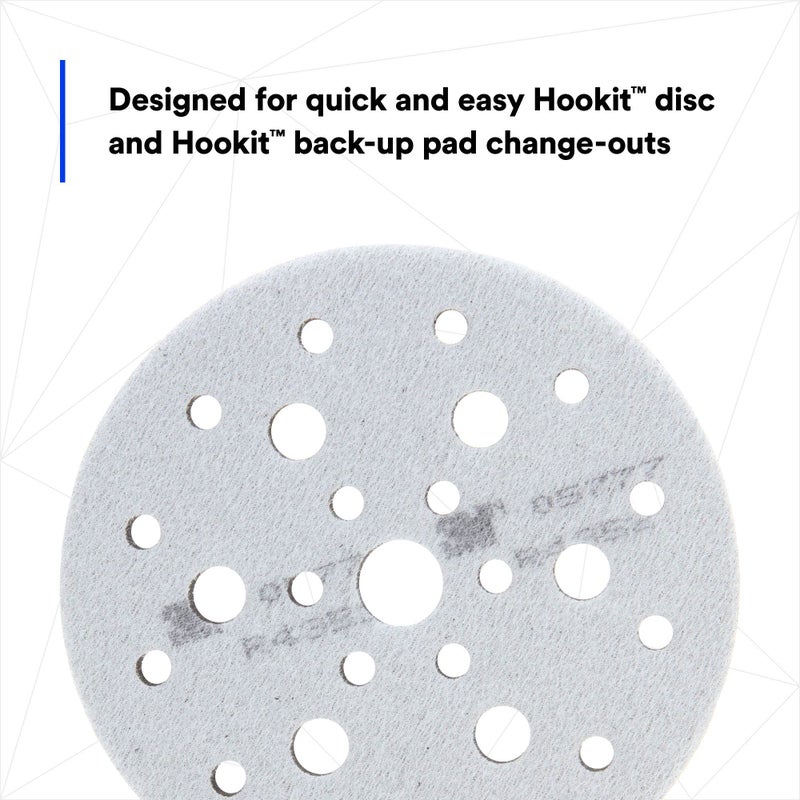 3M Hookit Soft Interface Pad, 05777, 6 in x 1/2 in x 3/4 in, Foam, Hole Pattern, Finer Finish for Auto Body Sanding Applications, 1 Pad - Image 5