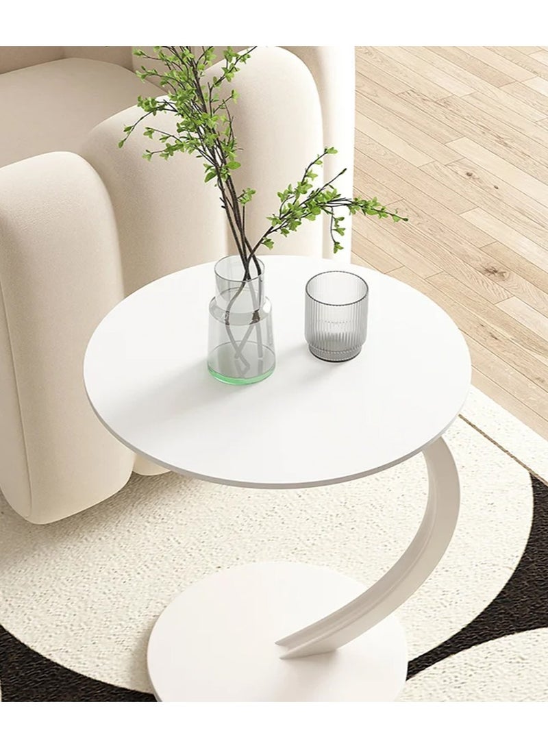 DubaiGallery طاولة جانبية فاخرة خفيفة 1 قطعة، طاولة نهاية على شكل C للكنبة، الأريكة والسرير، طاولة C صغيرة للمكتب في غرفة المعيشة، غرفة النوم - Image 4