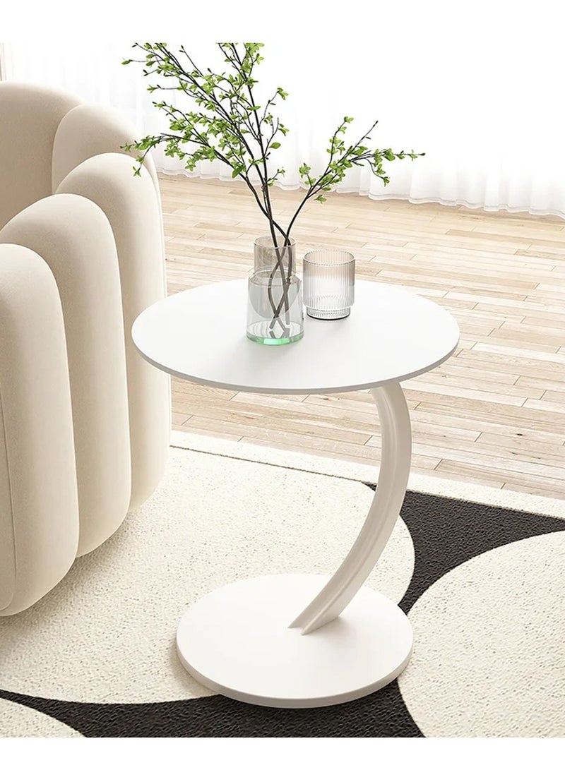 DubaiGallery طاولة جانبية فاخرة خفيفة 1 قطعة، طاولة نهاية على شكل C للكنبة، الأريكة والسرير، طاولة C صغيرة للمكتب في غرفة المعيشة، غرفة النوم - Image 2