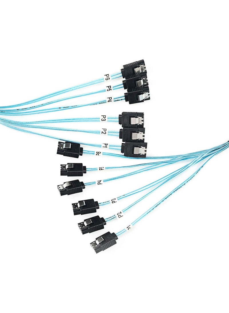 igeekwell High Speed 6Gbps Sata 3 SATA Cable SAS Cable for Server 6 Pieces (1M,6 PACK) - Image 2